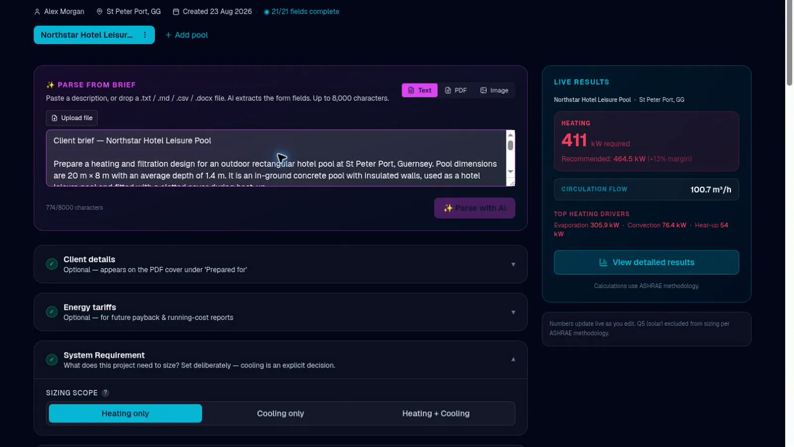 AI client-brief extraction